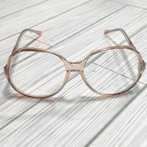 Vintage Oversized Light Brown/Tan Eyeglasses